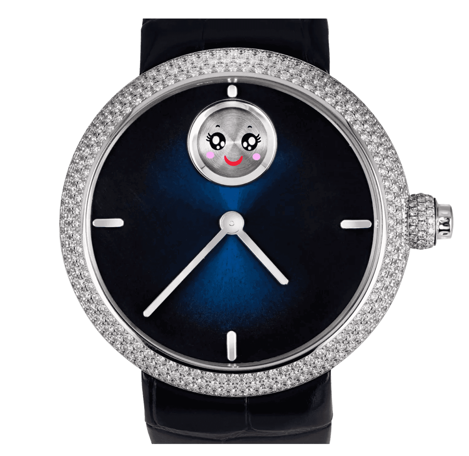 Blue Enamel Diamond Halves